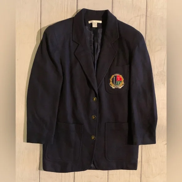 VTG The Limited Size Small Navy Blue Crested Blazer - Picture 8 of 8